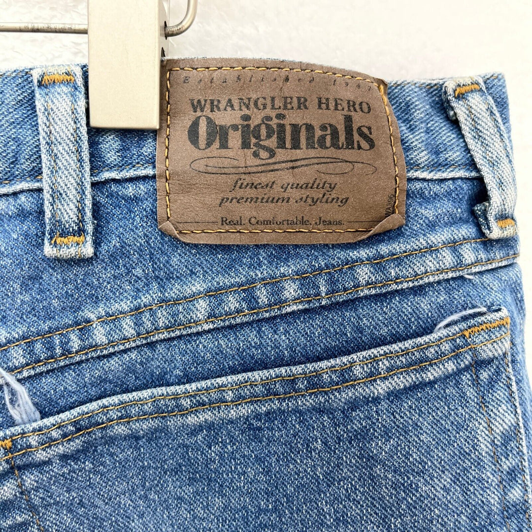 Vintage Wrangler Originals Blue Denim Short Size 40