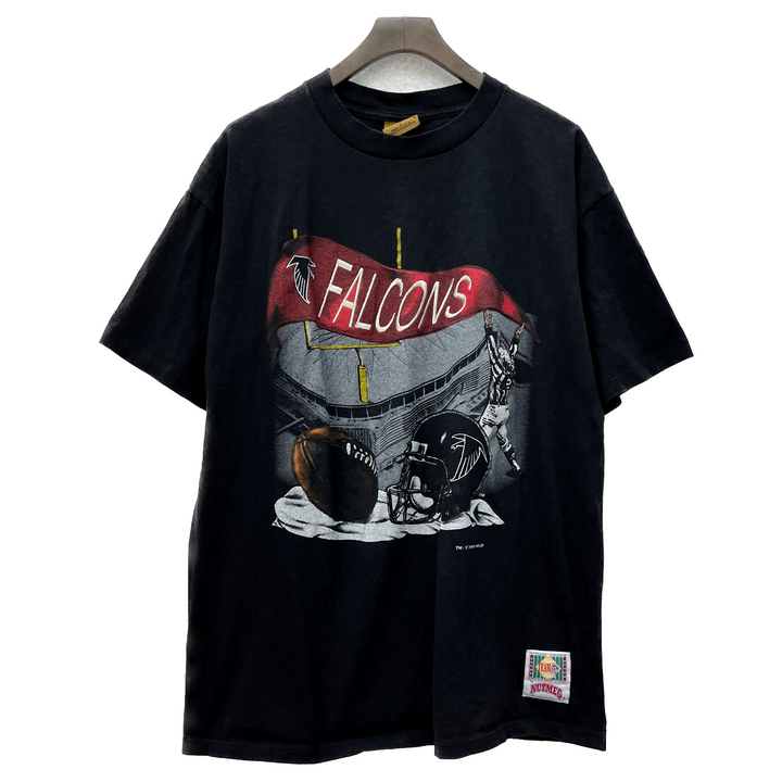 1993 Atlanta Falcons Nutmeg Vintage Baseball T-shirt Size L Embroidered MLB