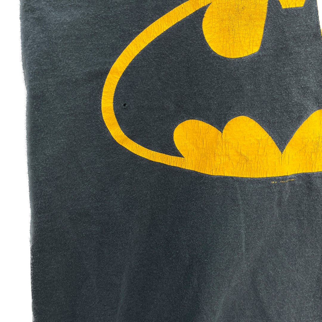 Vintage Dc Comics Batman Graphic Print Black T-shirt Size L
