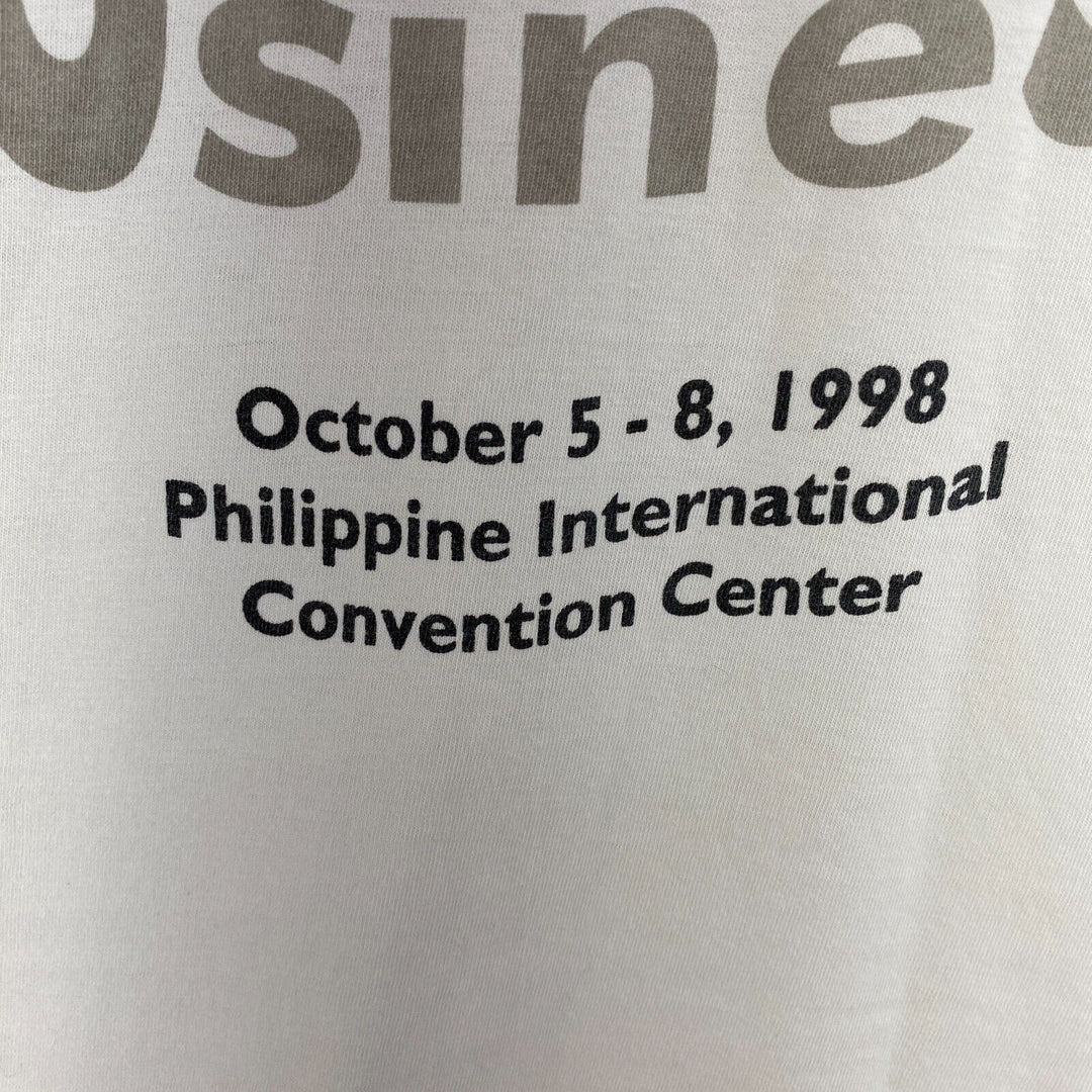 Vintage Philippines Internet World 98 White T-shirt Size S