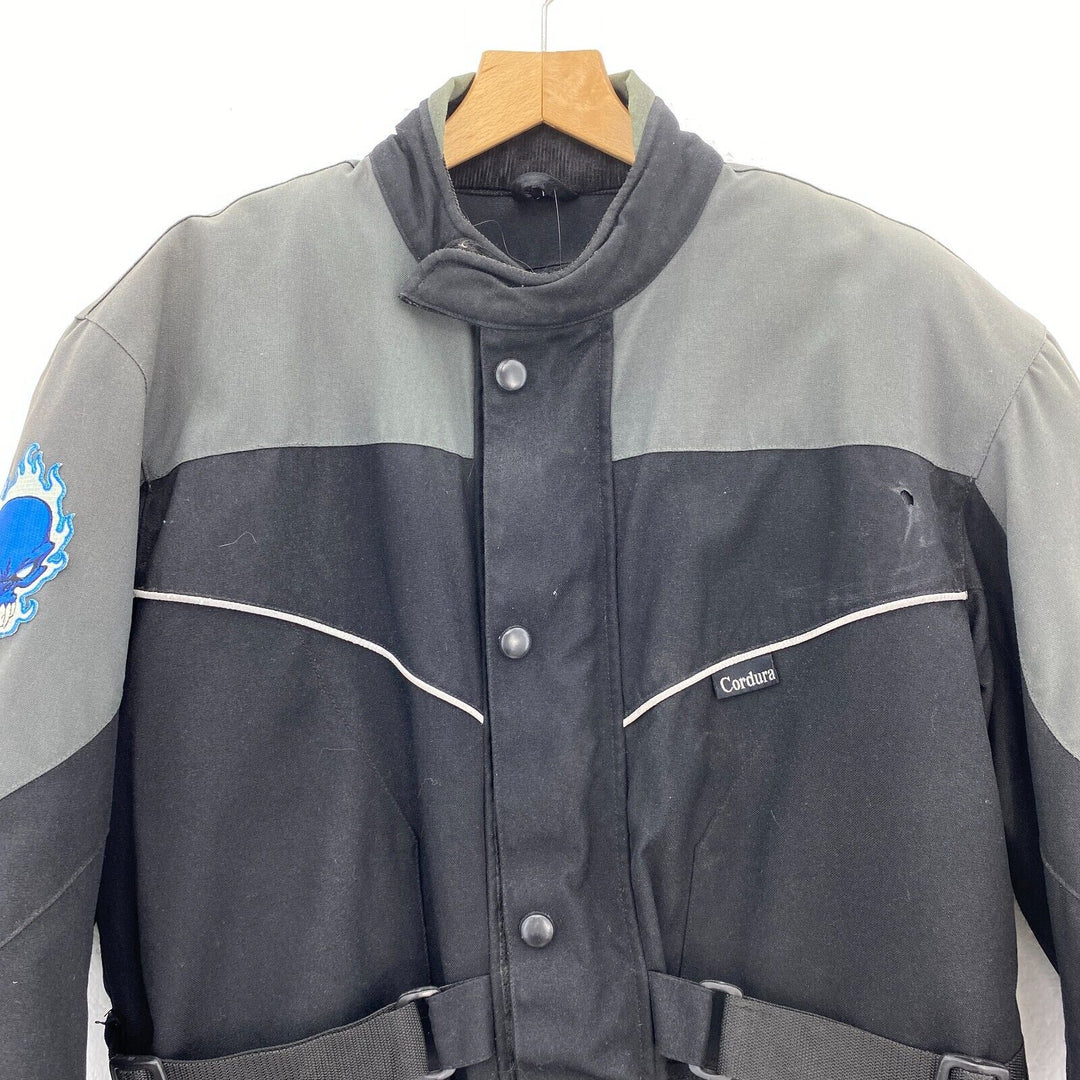 Cordura Motorcycle Rider Racing Jacket Black Size M With Armor & Liner