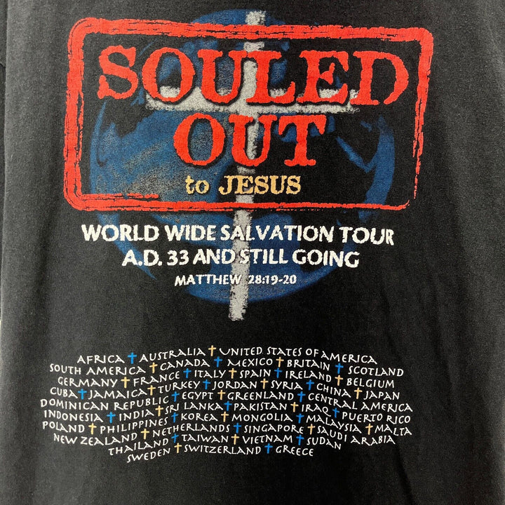 Souled Out To Jesus World Salvation Tour Matthew 28:19:10 Black T-Shirt 2XL