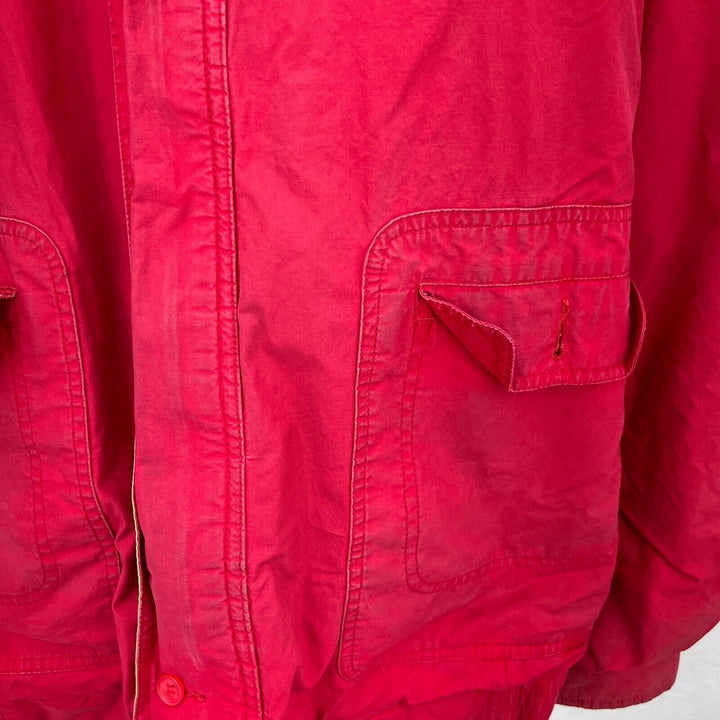 Vintage Lacoste Red Insulated Full Zip Jacket Size XL
