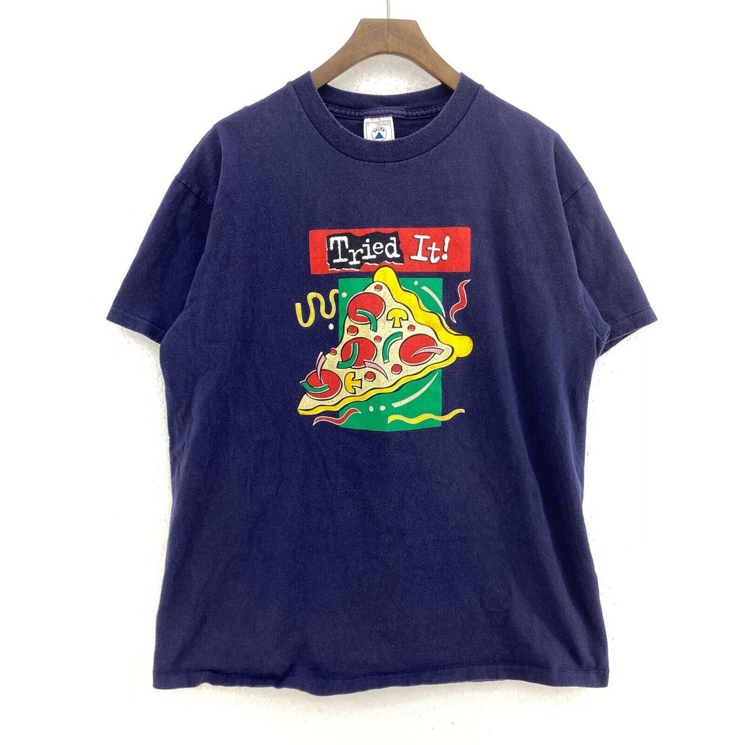 Vintage Tried It Pizza Hut Loved It Navy Blue T-shirt Size L Single Stitch