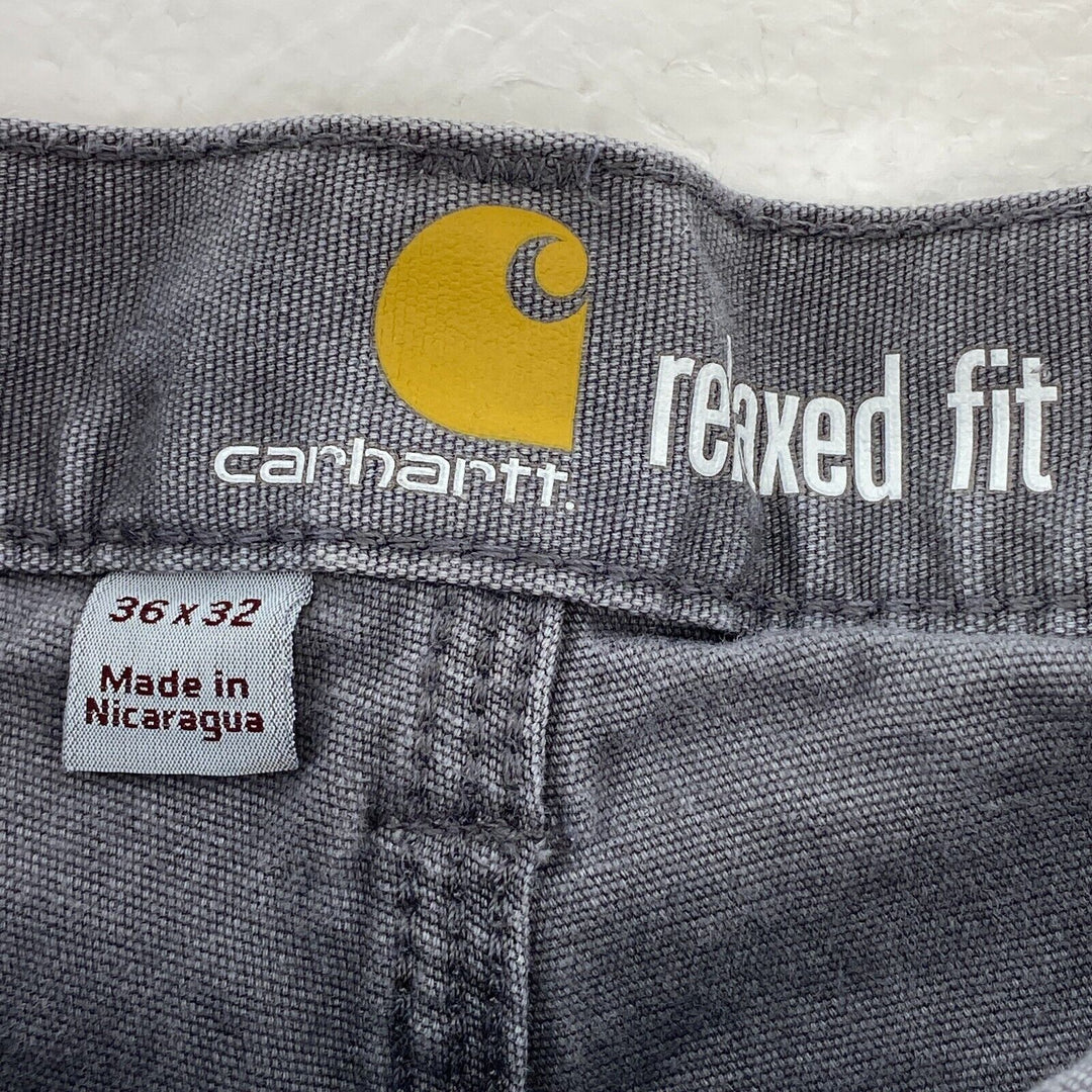 Carhartt Relaxed Fit Cargo Pant Gray Straight Leg Size 36