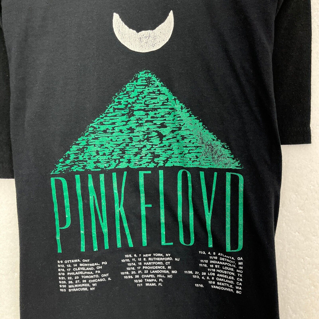 Vintage Pink Floyd Rock Band Black T-shirt Size XL