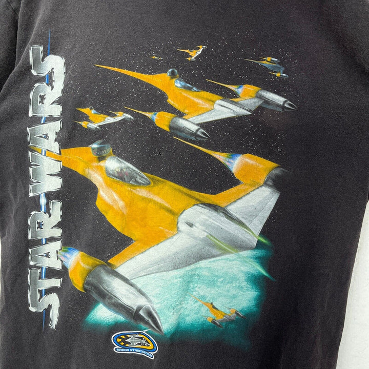 Vintage Star Wars Space Starfighter Black T-shirt Size M