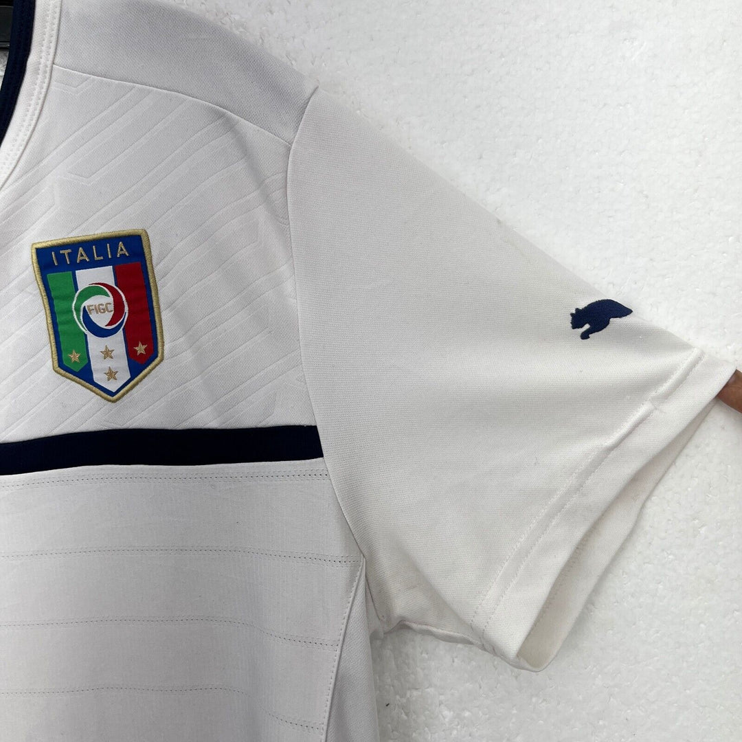 Vintage Puma Italia Soccer Football White Jersey Size L