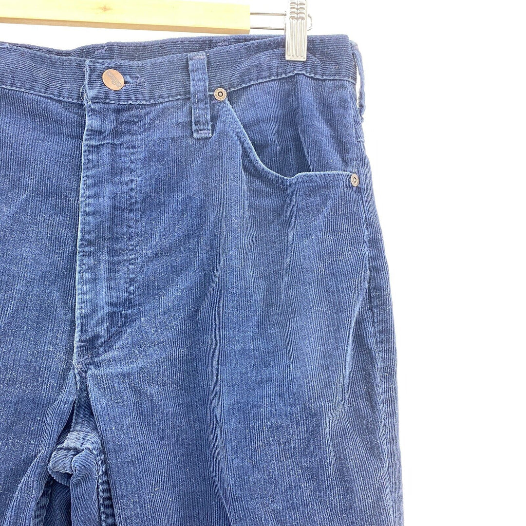 Vintage Men's Wrangler Corduroy Blue Pant Size 34 x 29 Straight
