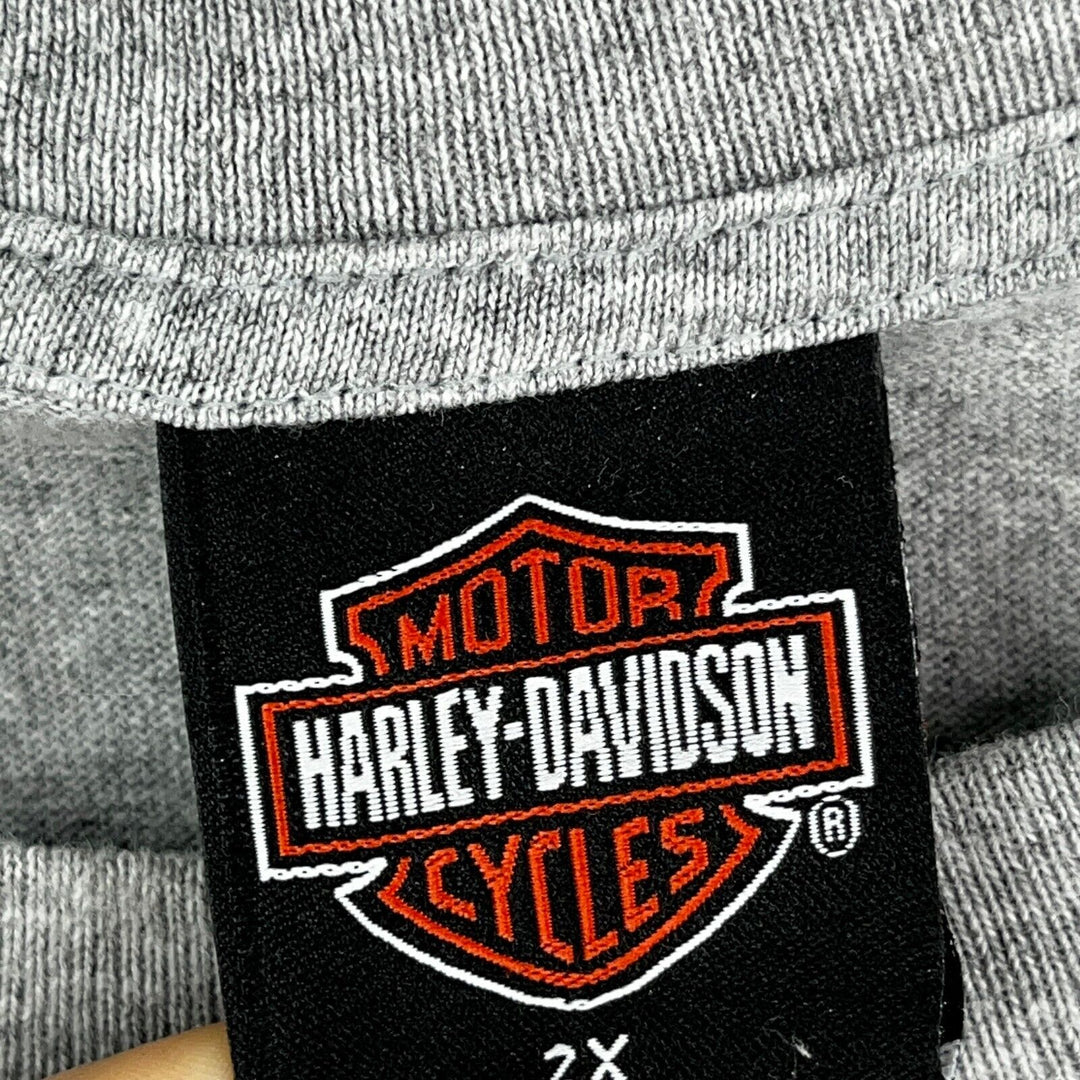 Harley Davidson An American Legend Gray Long Sleeve T-Shirt Size 2X