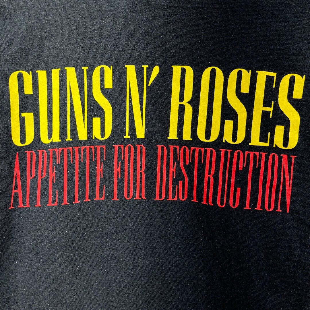 Vintage Gun N'Roses Appetite For Destruction Rock Band Black T-shirt Size S