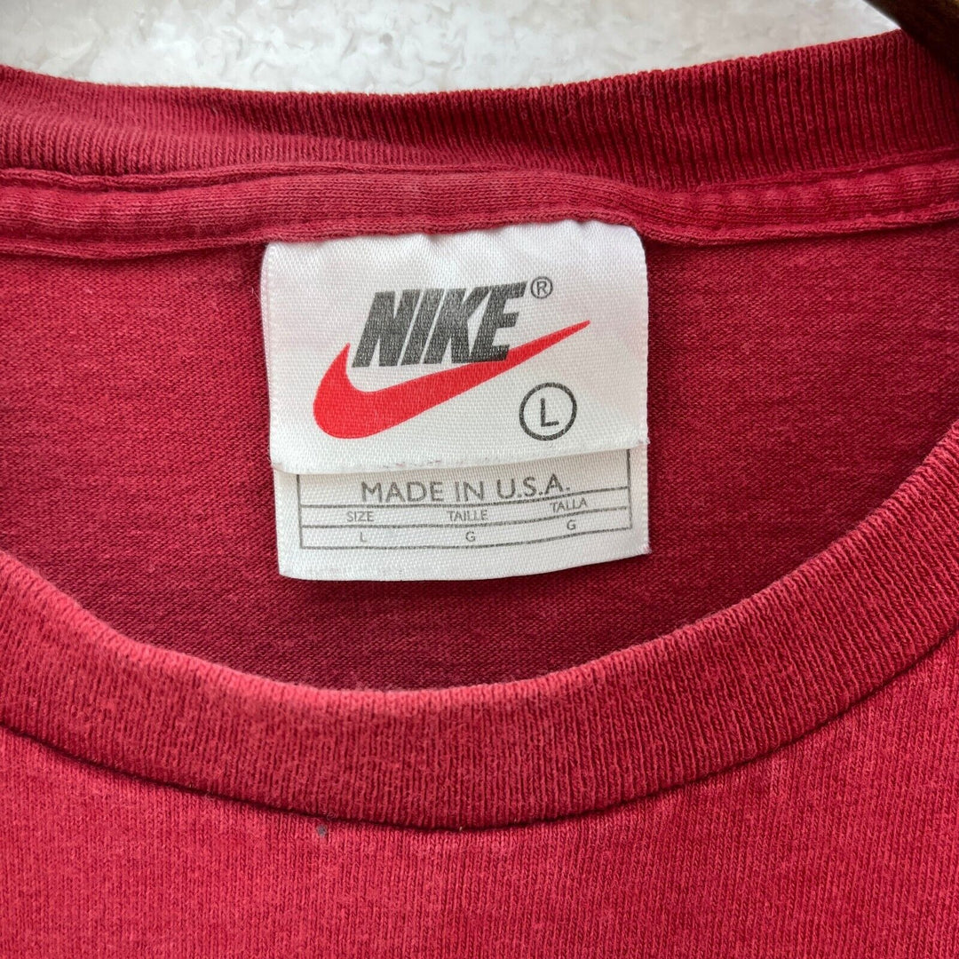 Vintage Nike Swoosh USC Rowing Trojans Burgundy T-shirt Size L