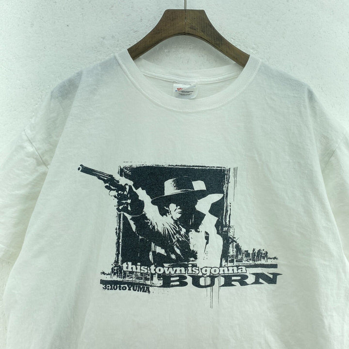 Vintage 3:10 To Yuma American Western Movie T-shirt Size XL White