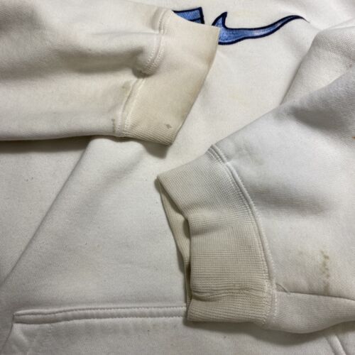Vintage Nike Spell Out Swoosh Logo White Hoodie Size XL