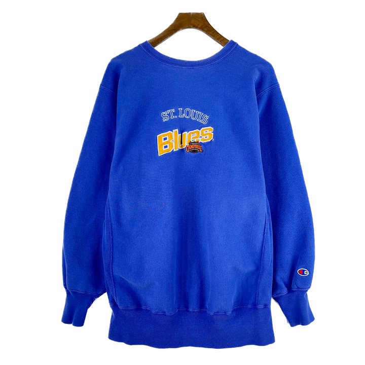 Vintage Champion Reverse Weave St. Louis Blues NHL Light Blue Sweatshirt XL
