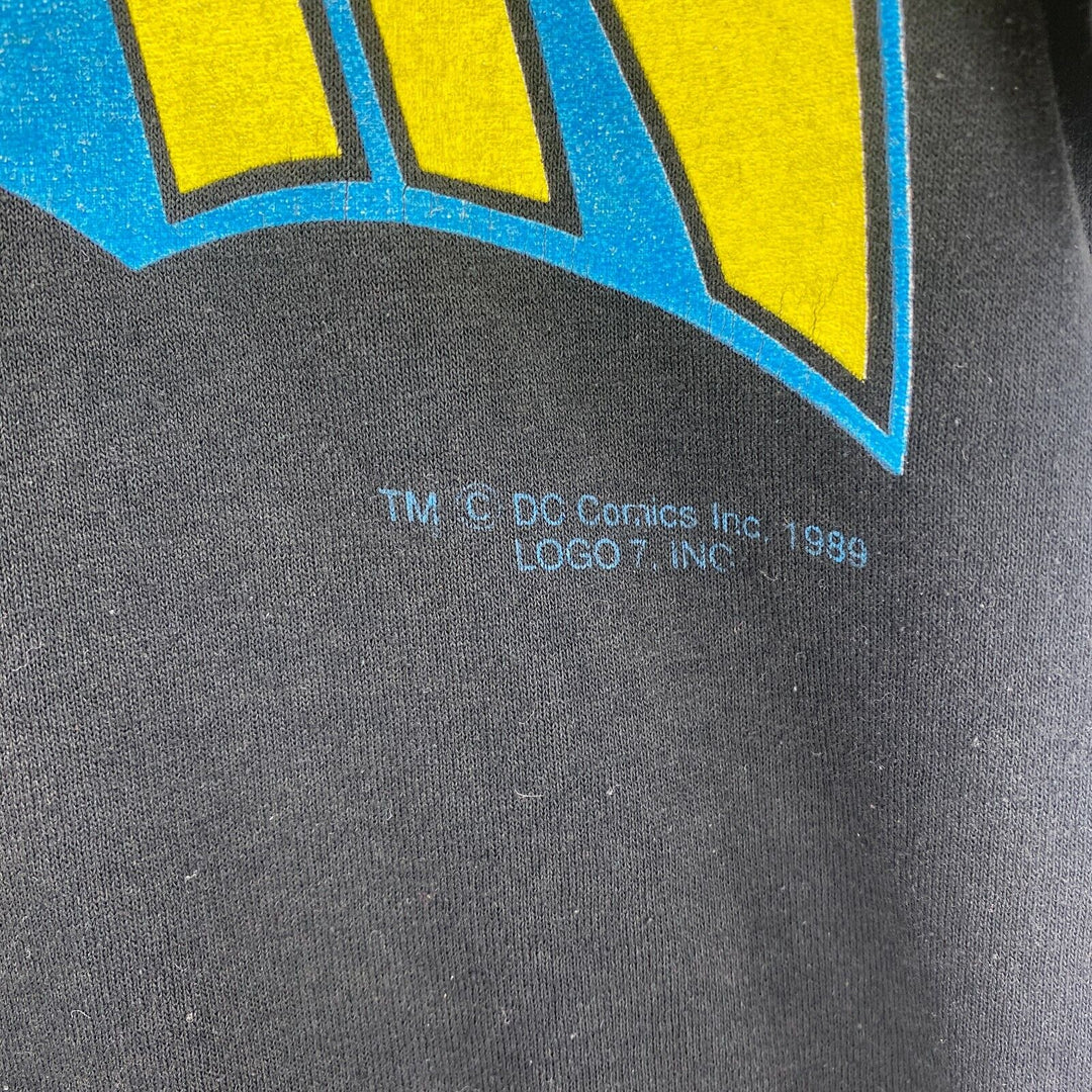 1989 Batman Logo DC Comics Vintage Black T-shirt Size S Superhero Movie