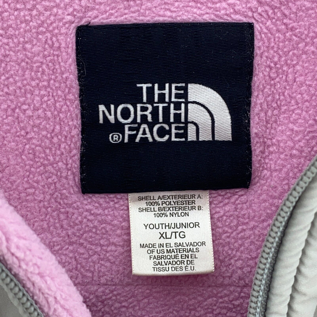 Vintage The North Face Pink Denali Full Zip Fleece Jacket Size XL Youth
