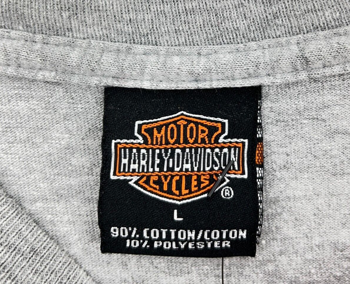 Vintage Harley Davidson Motorcycles Homewood Gray T-shirt Size L