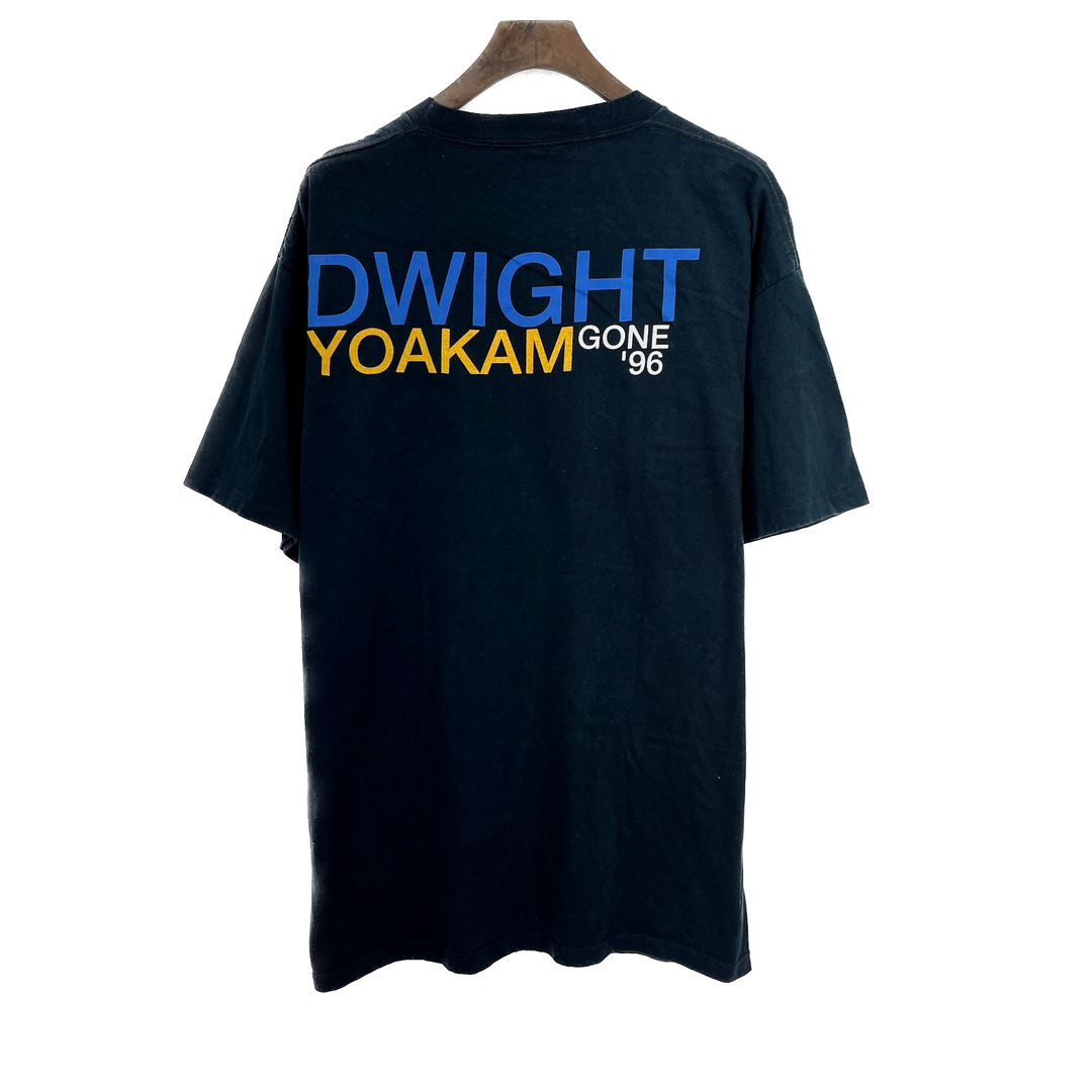 Vintage Dwight Yoakam Gone 96 Navy Blue T-shirt Size XL Single Stitch