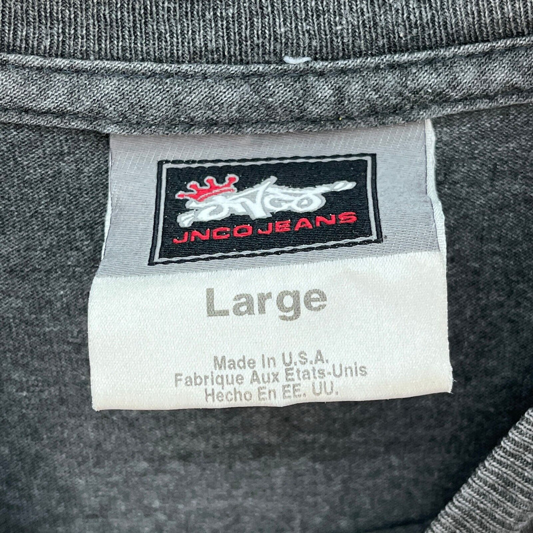 Jnco Jeans Y2K Two Face Long Sleeve Gray T-shirt Size L