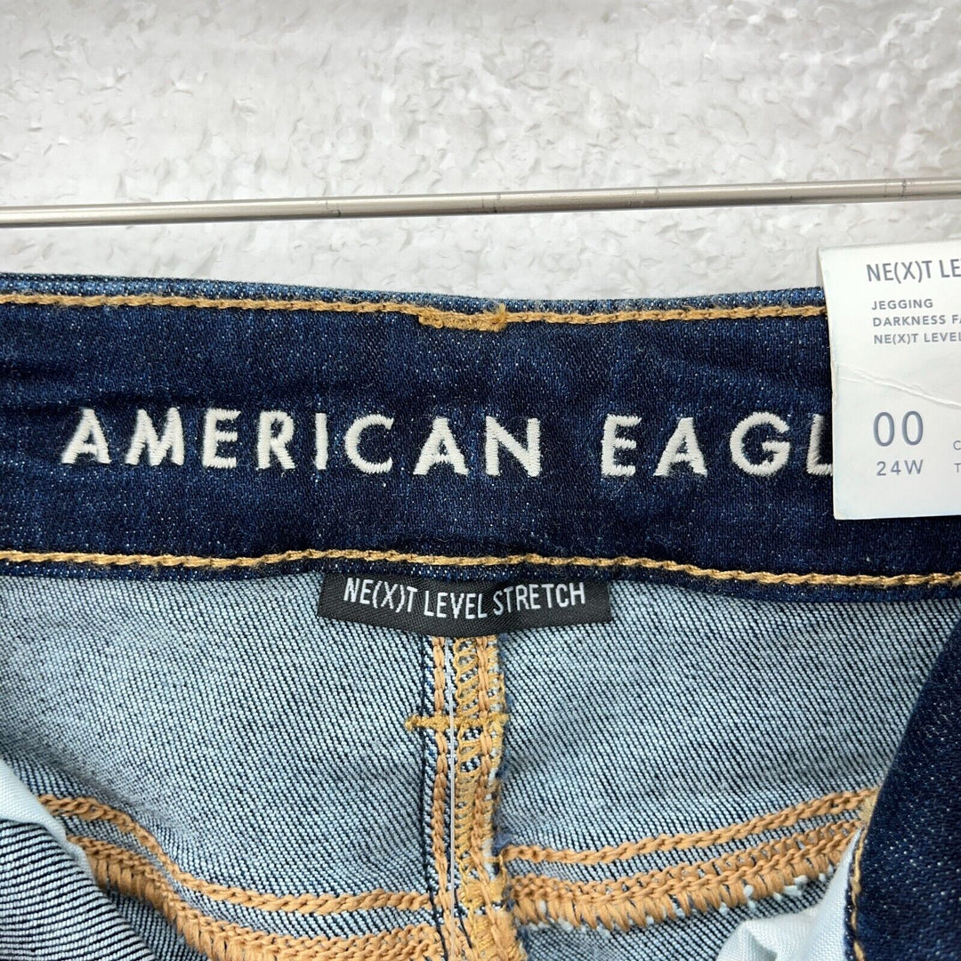 American Eagle Blue Dark Wash Jegging Size 00 NWTG