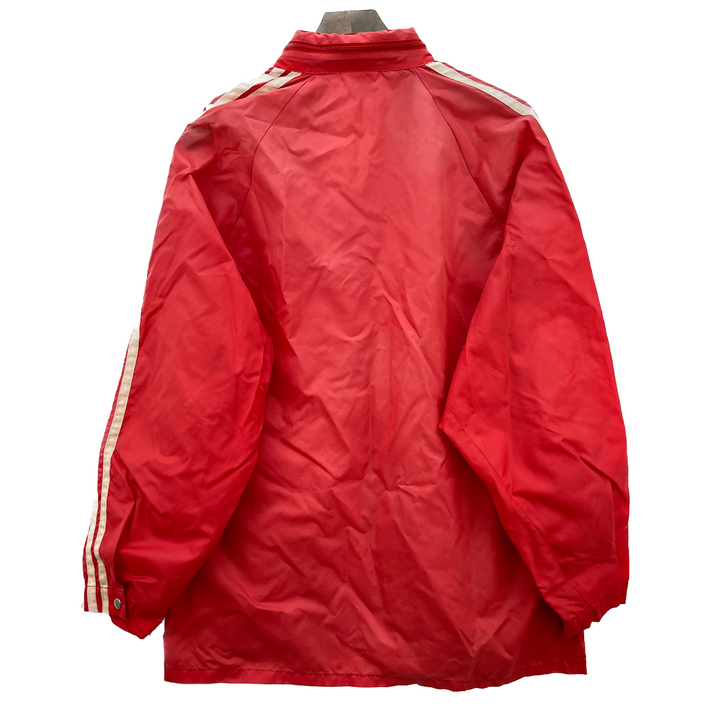 Vintage Adidas 1970s 3 Stripes Full Zip Red Light Jacket Size M