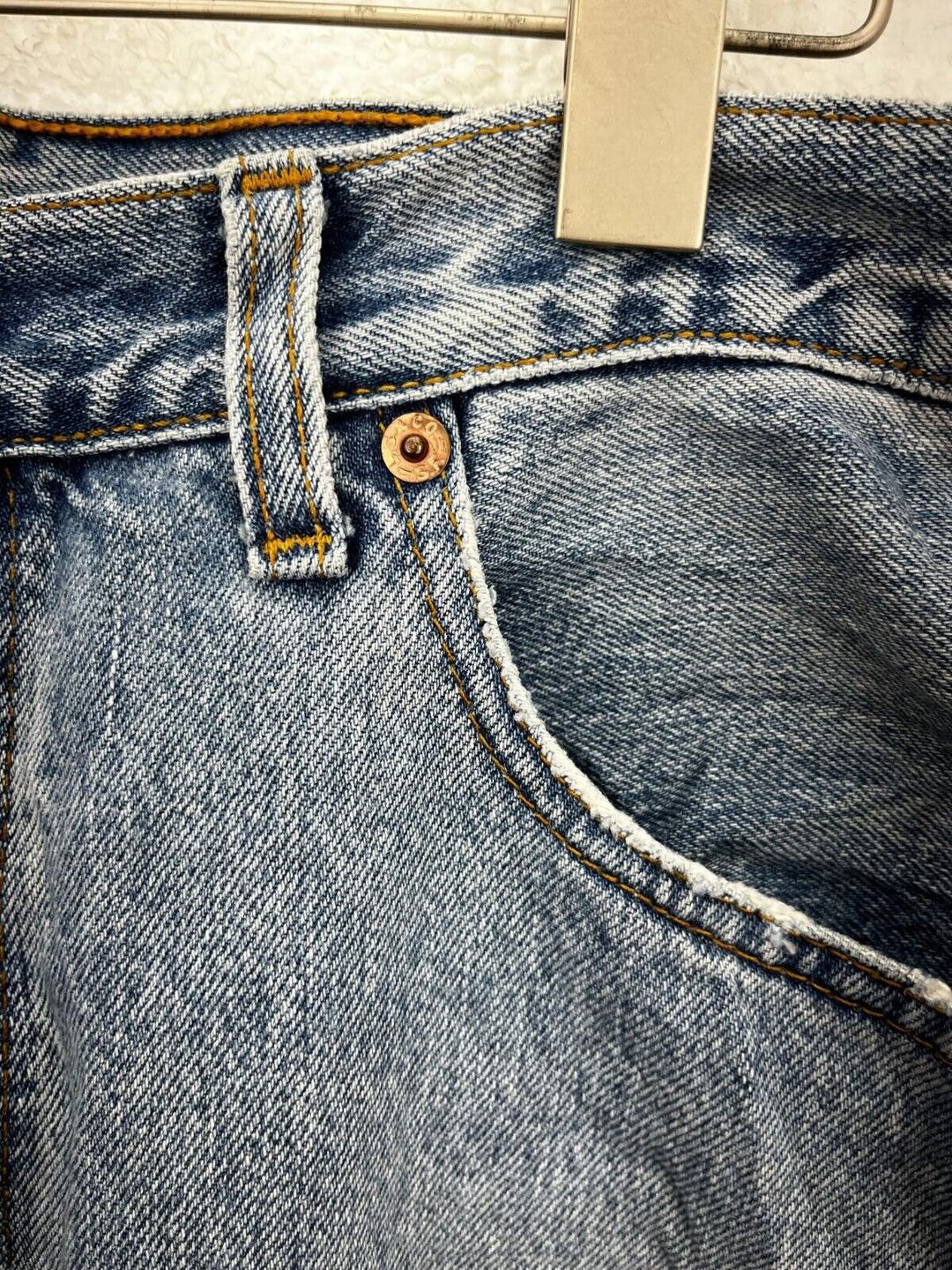 Vintage Levi Strauss 501 Light Wash Blue Denim Jeans Size 34 x 34