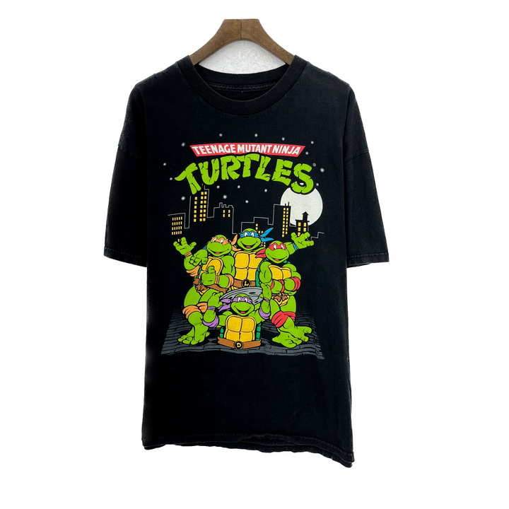 Vintage Teenage Mutant Ninja Turtles TMNT Comic Book Black T-shirt Size L