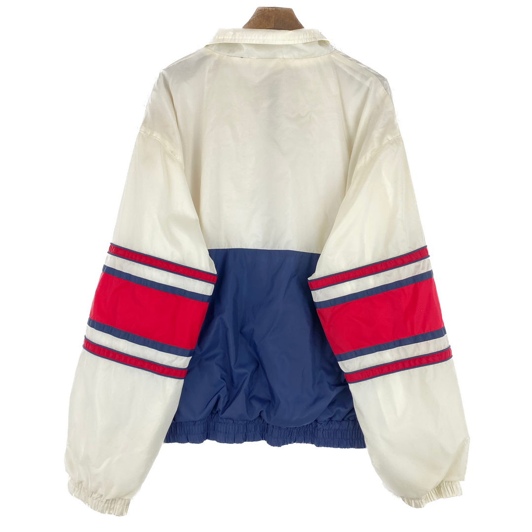 Vintage USA Olympics Full Zip White Navy Blue Light Jacket Size L