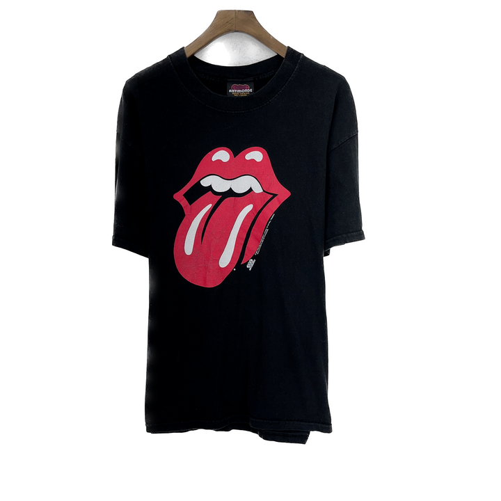 Vintage 2001 Rolling Stones Tongue Logo Rock Band T-shirt Black Size L