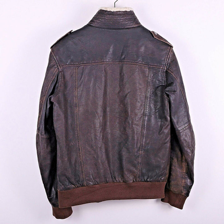 Danier Brown Leather Jacket Size M