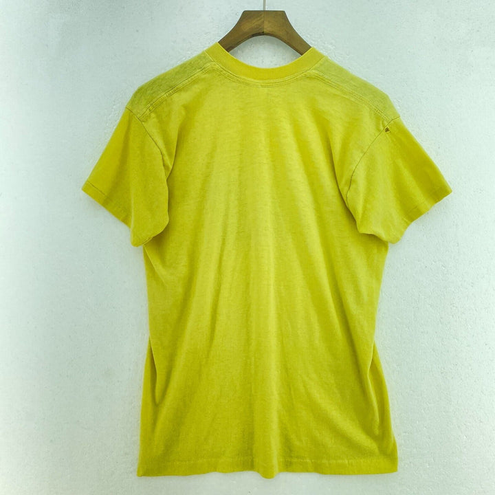 Vintage Pac-Man Fanatic Game Yellow T-shirt Size S Single Stitch