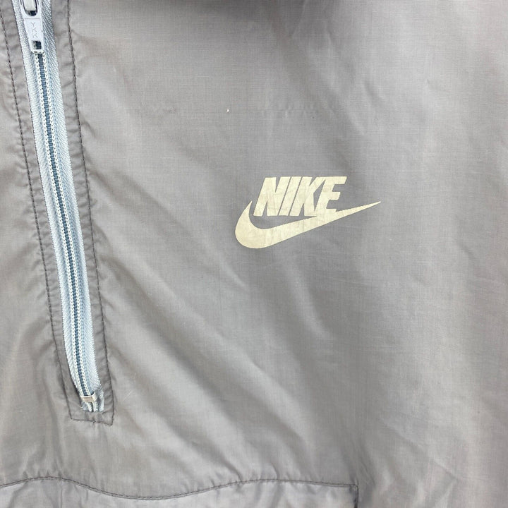 Vintage Nike Quarter Zip Gray Track Pullover Light Jacket Size L