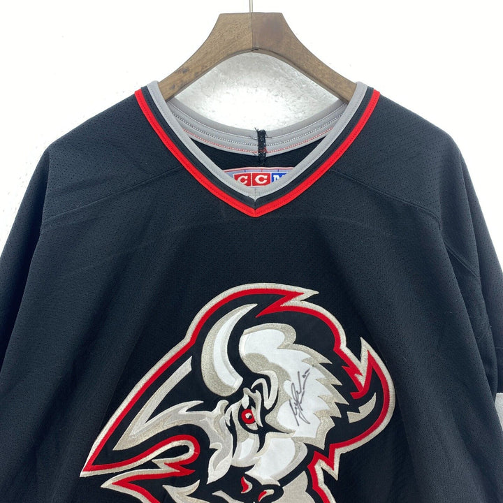 Vintage Buffalo Sabres Mikko Makela CCM NHL Black Jersey Size M