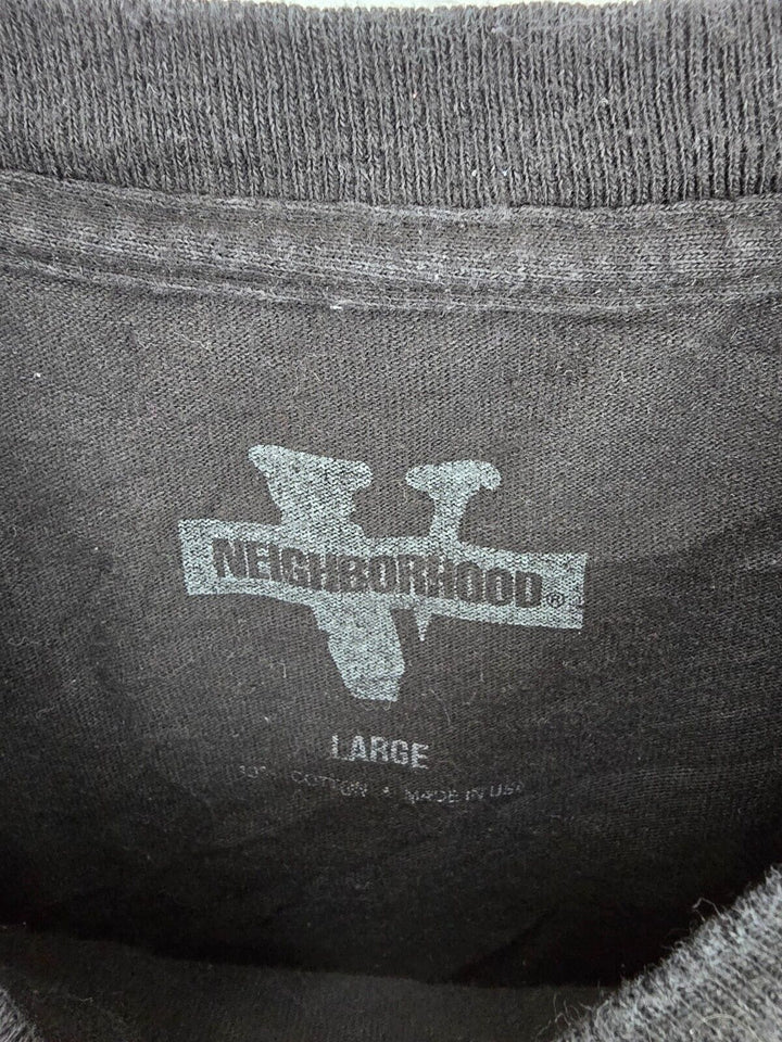 VLONE x Neighborhood Skull Merch Collab Tee Shirt Men's Size L Black