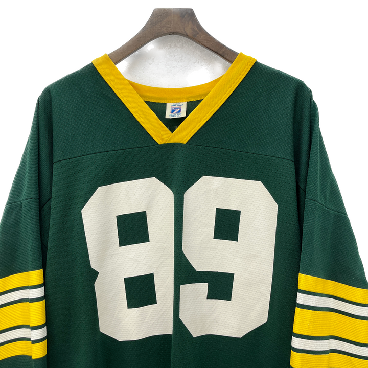 #89 Mark Chmura Green Bay Packers Logo 7 Vintage Football Jersey Size 2XL Green