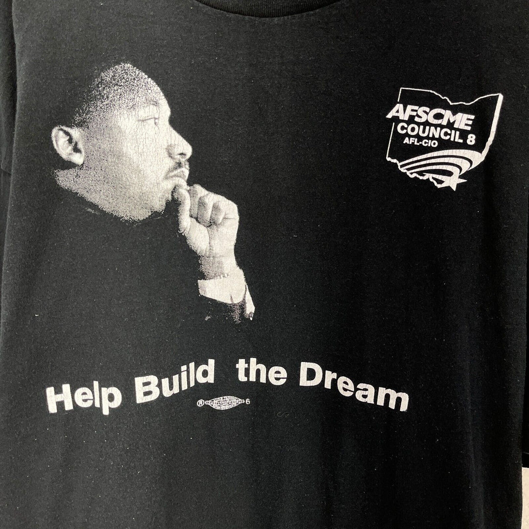 Vintage Help Build The Dream Black T-shirt Size 2XL