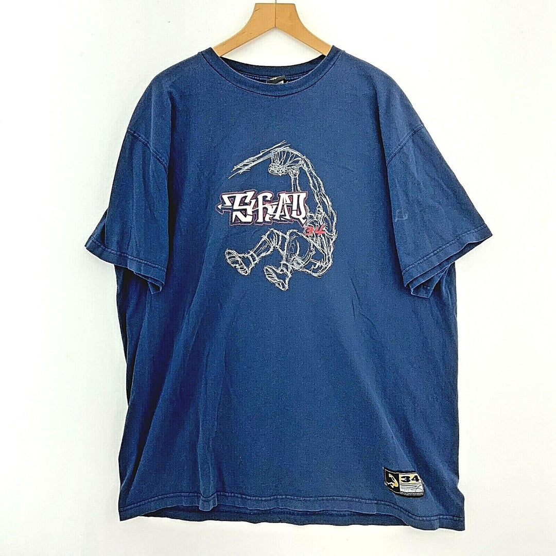 1992 Ernie Banks Chicago Cubs Stats Vintage T-shirt Size M White Single  Stitch