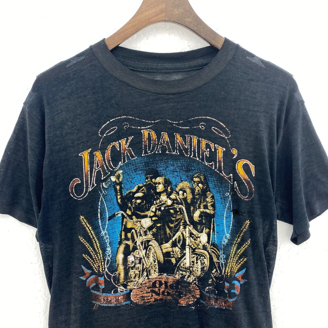 Vintage Jack Daniel's T-shirt Size S Black Single Stitch Women's