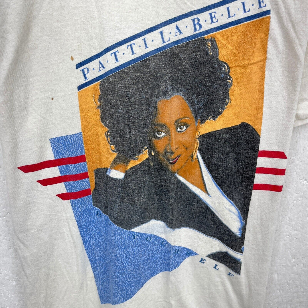 Vintage Patti La Belle White T-shirt Size L Single Stitch