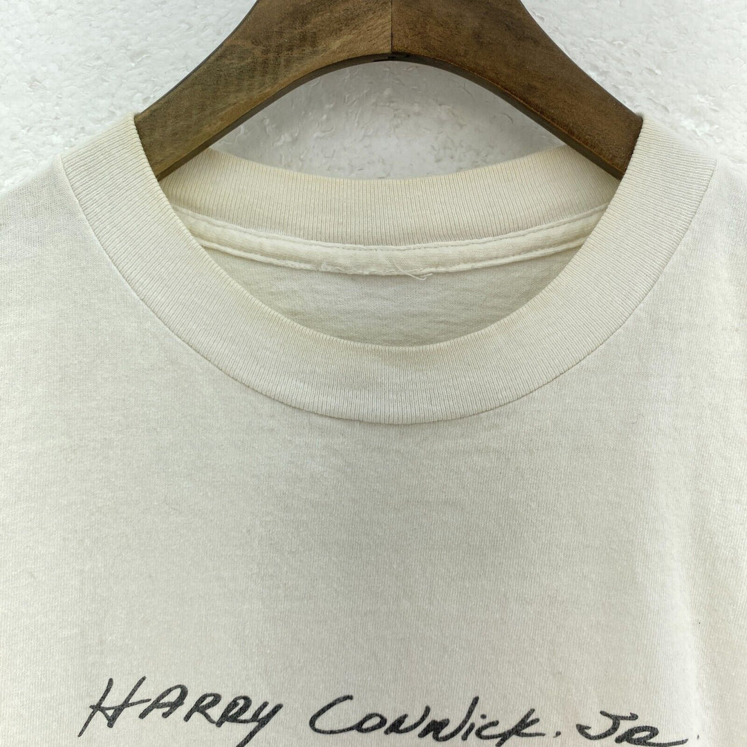 Vintage Harry Connick JR1994 Tour T-shirt Size M White Single Stitch