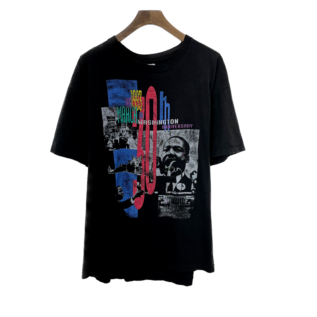 Vintage Martin Luther King March on Washington 1993 Black T-shirt Size XL