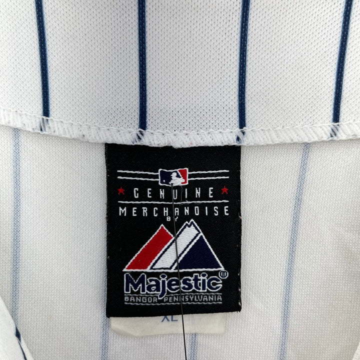 Vintage New York Yankees MLB White Striped Jersey Size XL