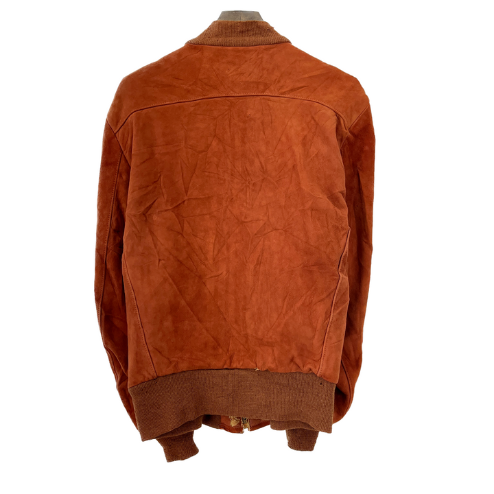 Vintage Hercules Tan Suede 1960s Leather Bomber Jacket Size 38