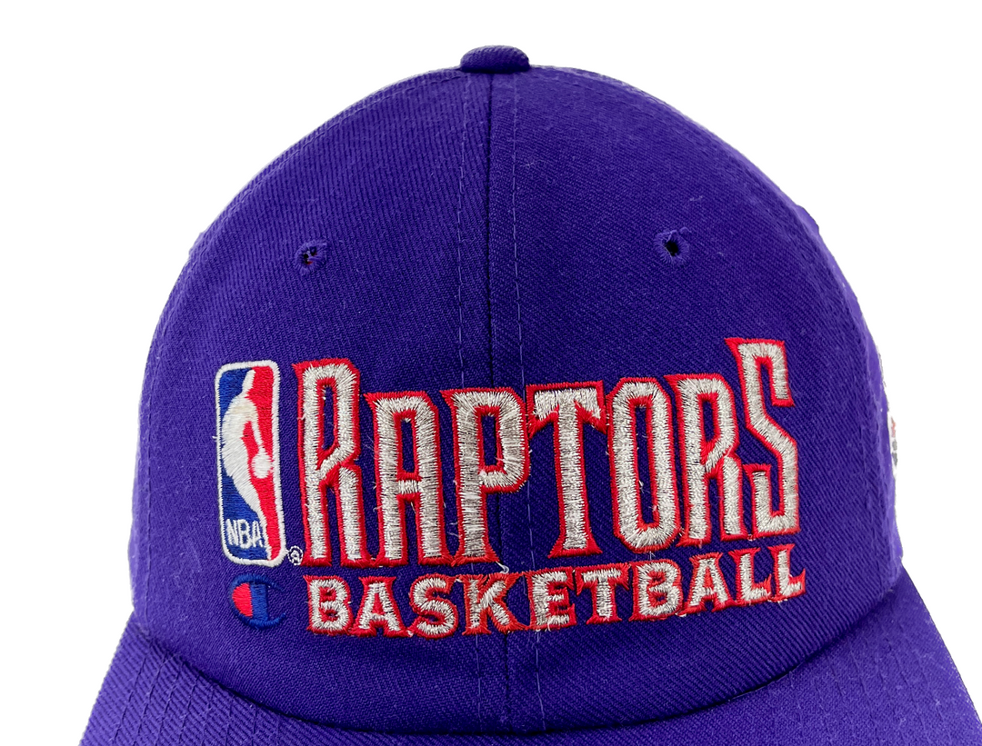 Vintage Champion Raptors NBA Basketball Snapback Hat Cap Purple Adjustable