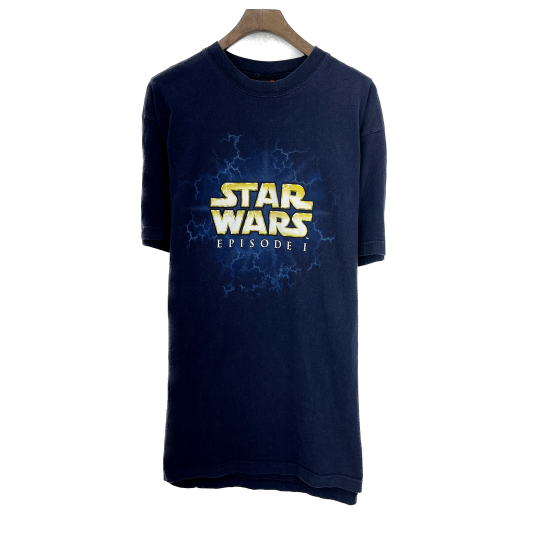 Vintage Star Wars Episode I Movie Navy Blue T-shirt Size XL