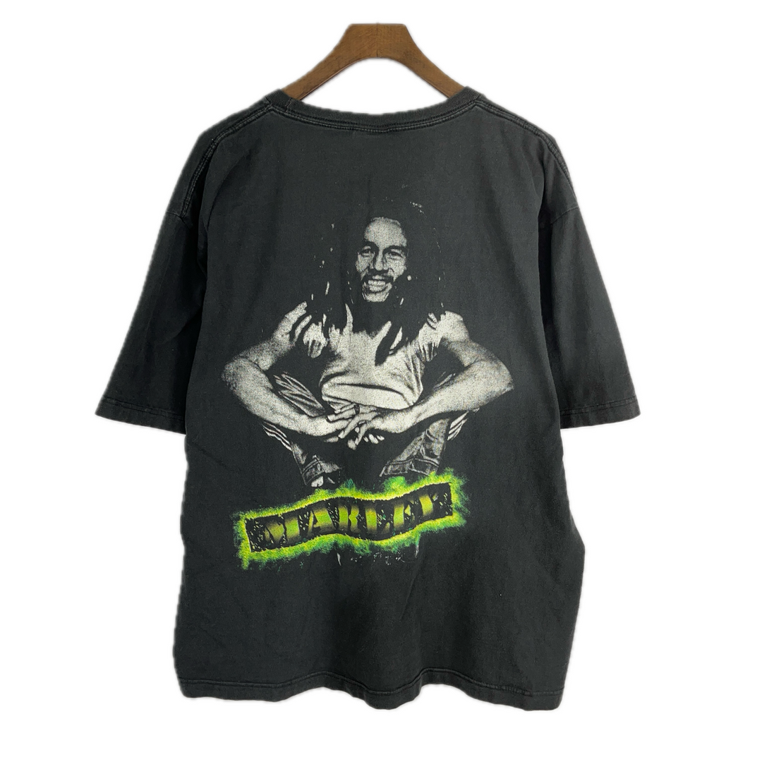 Bob Marley T-shirt | Vintage 90s Reggae Music Rasta Black VTG