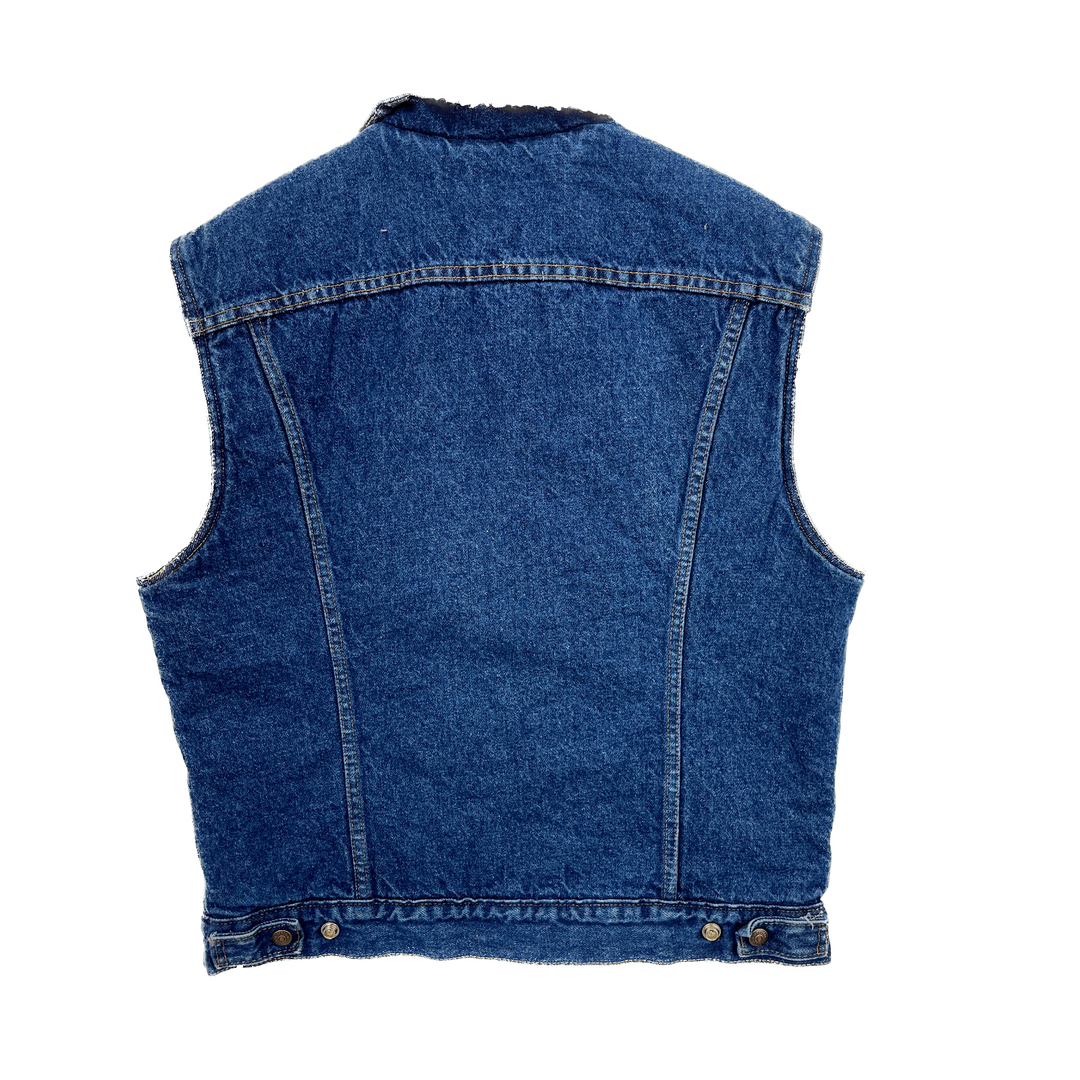 Vintage Levi's Sherpa Lined Blue Denim Vest Size L