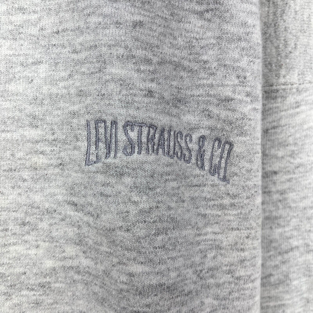 Vintage Levi Strauss Embroidered Logo Gray Sweatshirt Size L