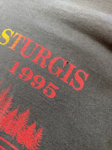 Vintage Sturgis South Dakota 1995 Black T-shirt Size XL